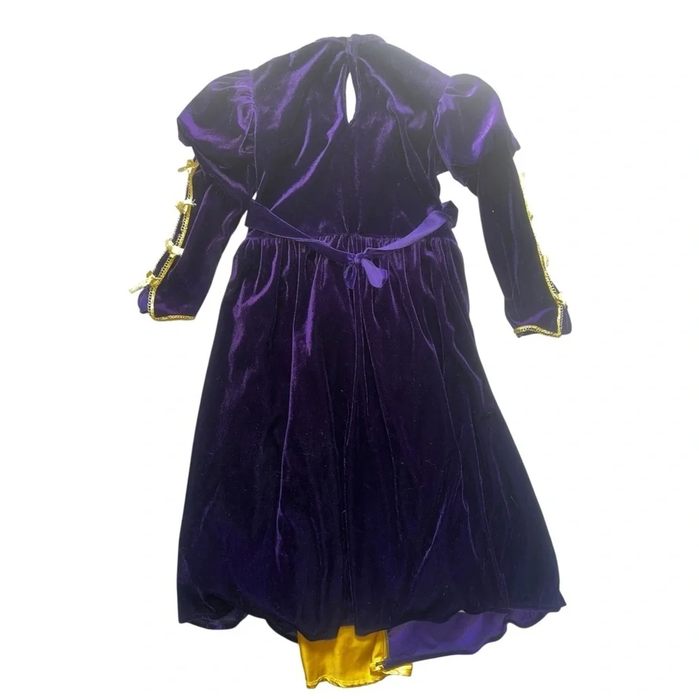 Girls Purple and Gold Princess/Queen Costume W/ Cape & Necklace 3-6yrs